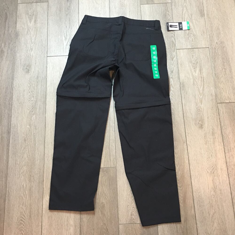 NWT Eddie Bauer Convertible Pants Women's Black Pants Size 12